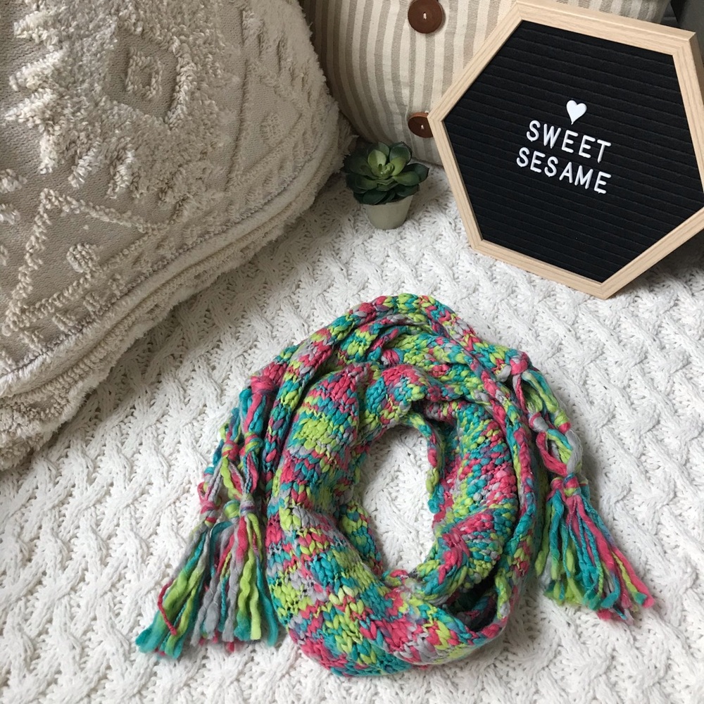 Urban Outfitters Knit Oblong Scarf with Tassels
